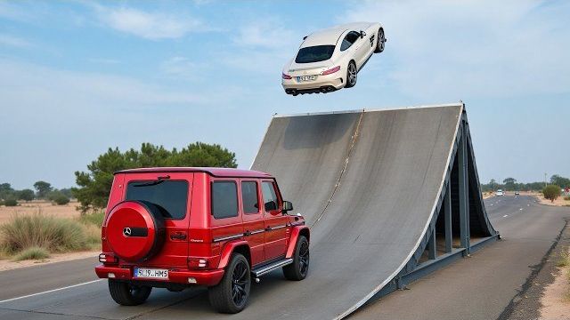 Испытание «Машины против трамплина» в BeamNG.drive!