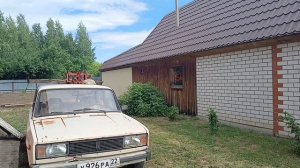 Мини погрузчик своими руками, работа палетными вилами.