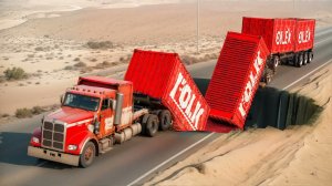 Автомобили против гигантской ямы в BeamNG Drive: Челлендж заканчивается полным разрушением!