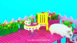 Миниатюрный домик своими руками ❤️ Строим розовую двухэтажную виллу Видео детям