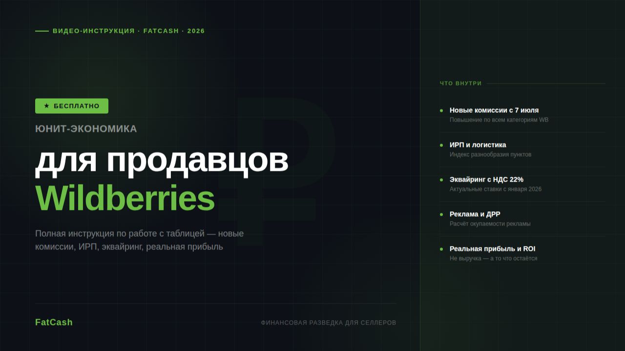 Юнит-экономика / UNIT июль 2026 год