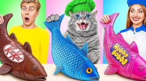 Кулинарный Челлендж: Я против Бабушки с Котиком | Потрясающие Кухонные Лайфхаки