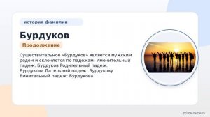 Фамилия Бурдуков: происхождение, значение и склонение