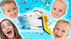 День Рождения Криса! Детский праздник на яхте с горкой