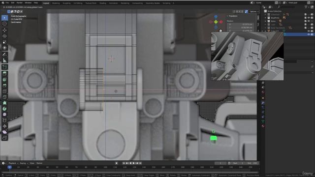 BLENDER Creating the Dune Ornithopter 37_Modeling section_Bottom parts part 1 смотреть онлайн