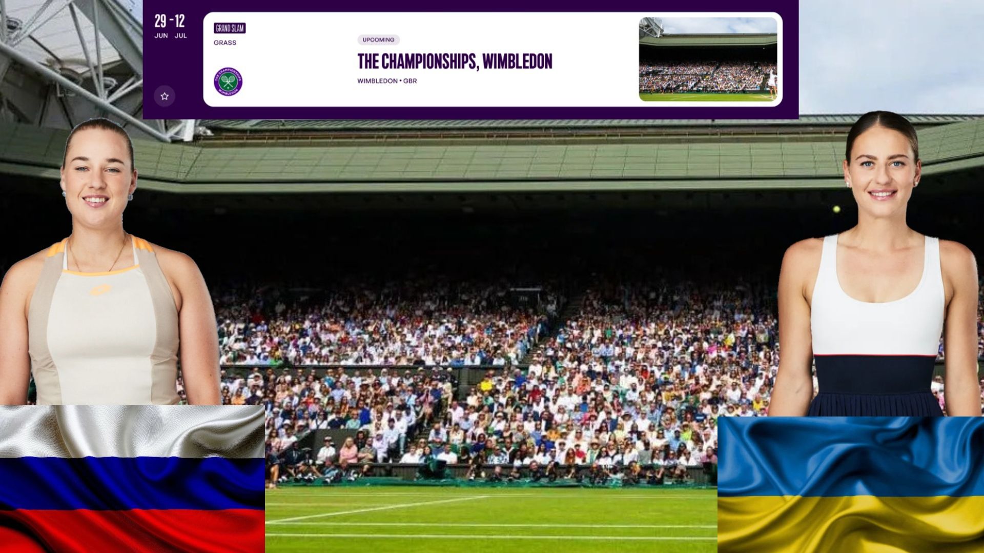 2/07⏰16:00 🇷🇺Анна Блинкова - (12) 🇺🇦Марта Костюк/🏆Grand Slam 🇬🇧Уимблдон.2-й круг смотреть онлайн