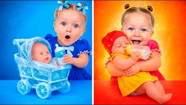 Ева и Ники Холод vs Жара Челлендж с Мамой!