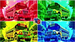 МУЛЬТИКИ ПРО МАШИНКИ Монстр Трак Школьный Автобус и Веселая Музыка 🚌🔥