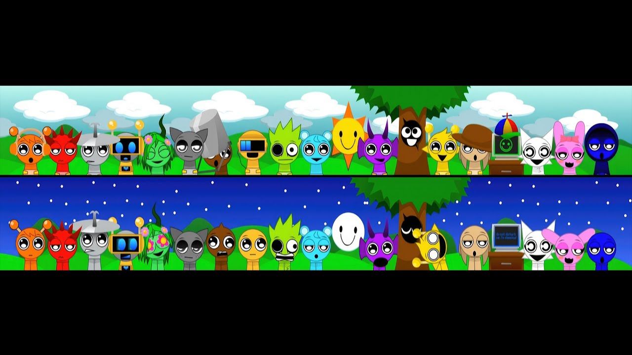 Incredibox Sprunki Baby все персонажи вместе (Новый мод) смотреть онлайн