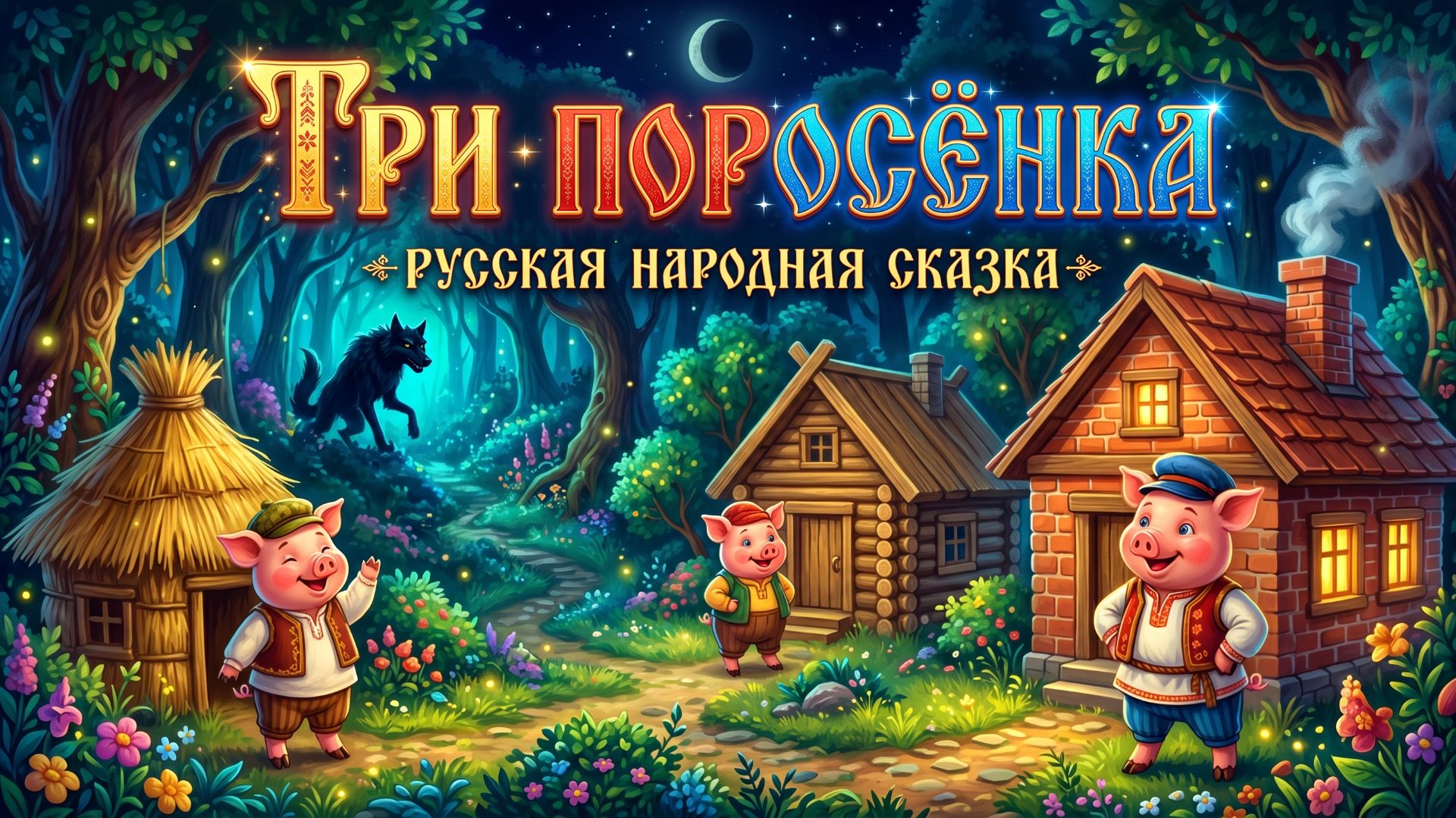 Три поросёнка — русская народная сказка | Сказка для детей | Сборник сказок | Слушать сказки онлайн