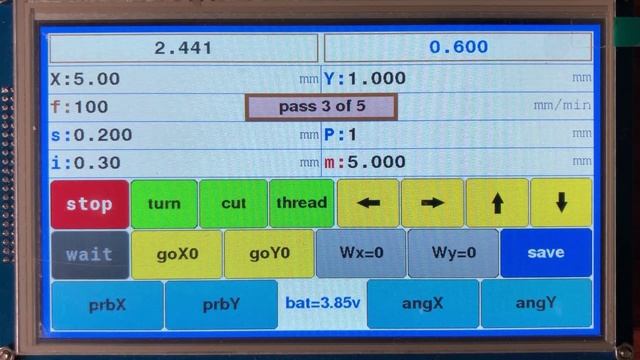 ESP32-S3, экран 7", пауза токарного станка смотреть онлайн