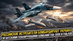 🔥Российские истребители бомбардируют Украину чудовищными планирующими бомбами ФАБ-3000 и ФАБ-500