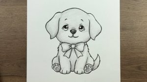 Как нарисовать милую собачку карандашом: пошаговый, простой урок для начинающих