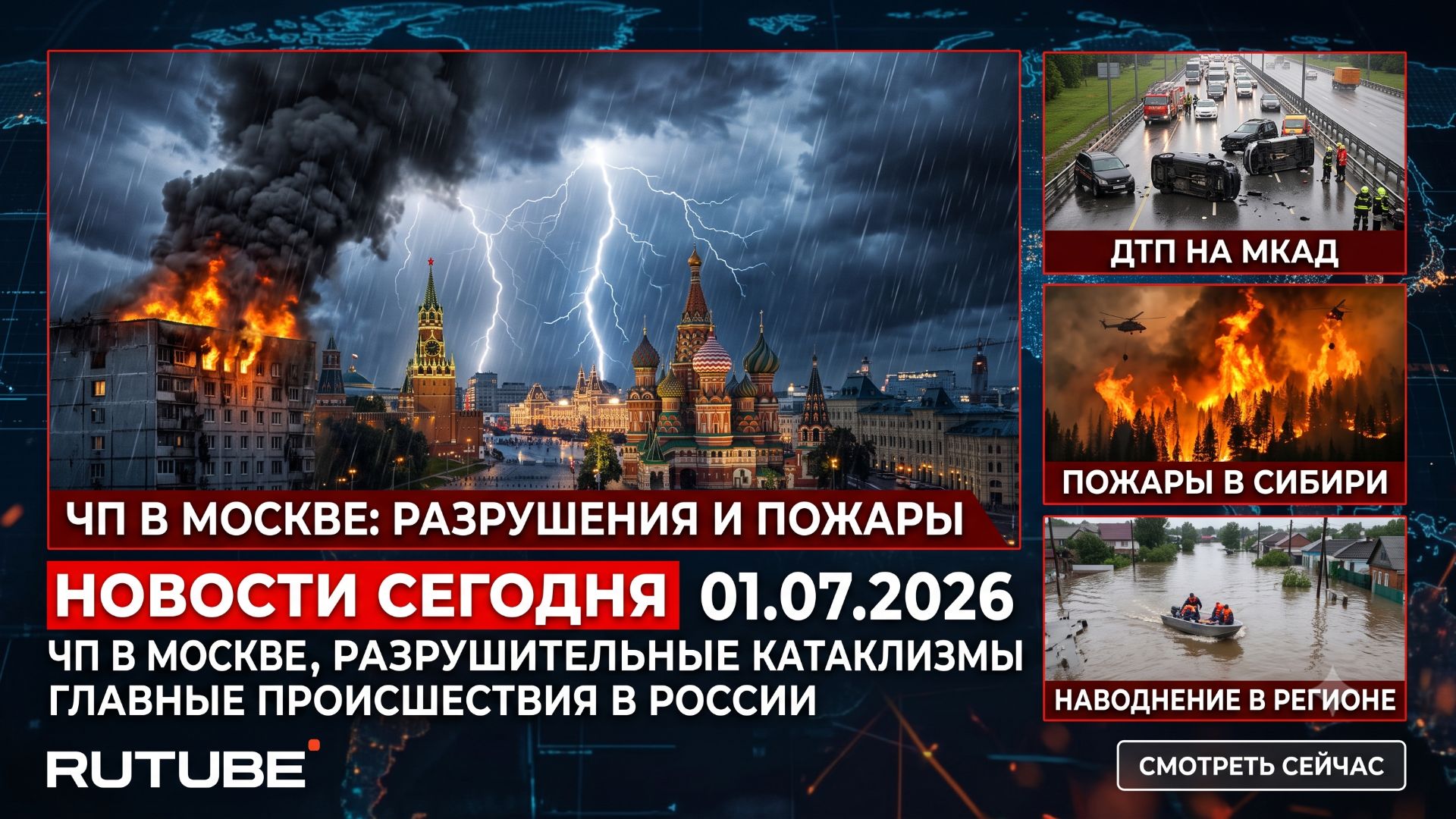 НОВОСТИ СЕГОДНЯ 01.07.2026 | ЧП в Москве, разрушительные катаклизмы, главные происшествия в России