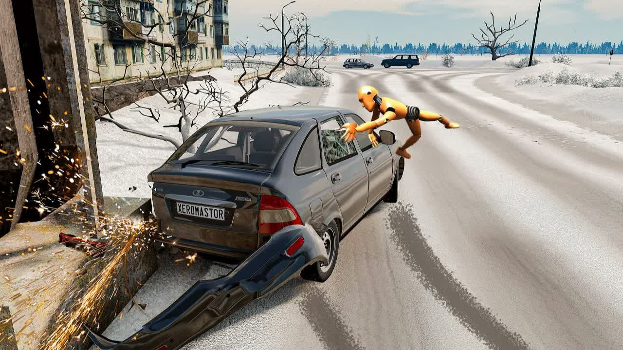 ДРИФТ НА ЗАДНЕПРИВОДНОЙ ПРИОРЕ ПО ГОРОДУ ЗАКОНЧИЛАСЯ АВАРИЕЙ...! (BEAM NG DRIVE) смотреть онлайн