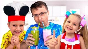 ДИАНА И РОМА | Диана и Рома готовят десерты для папы