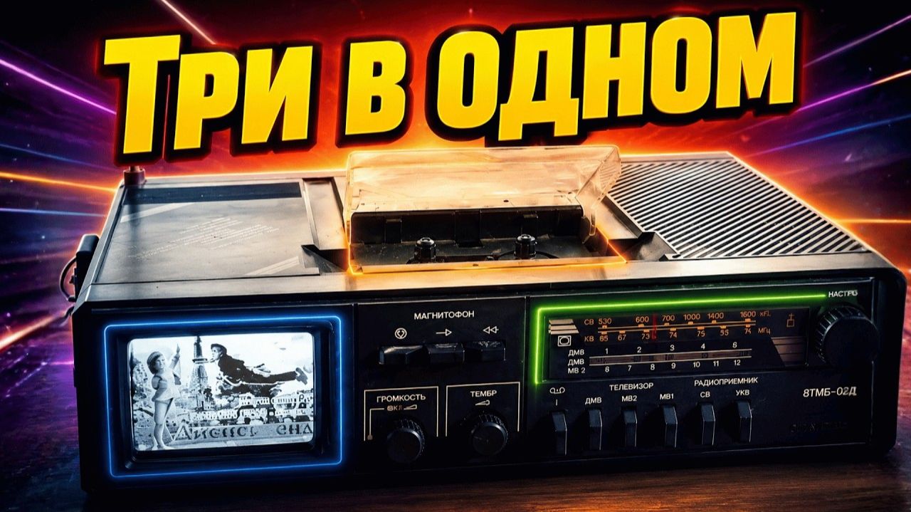Три в одном. Электроника 8ТМБ 02Д редкая Техника СССР