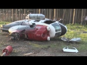 Вертолёт разбился на глазах врачей