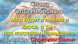«Мир будет в панике и хаосе, а ты — под покровом Всевышнего» — слово Отца Небесного