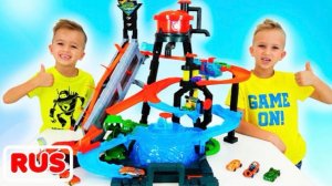 🍿 Влад и Никита играют с игрушечными машинками | Город Hot Wheels