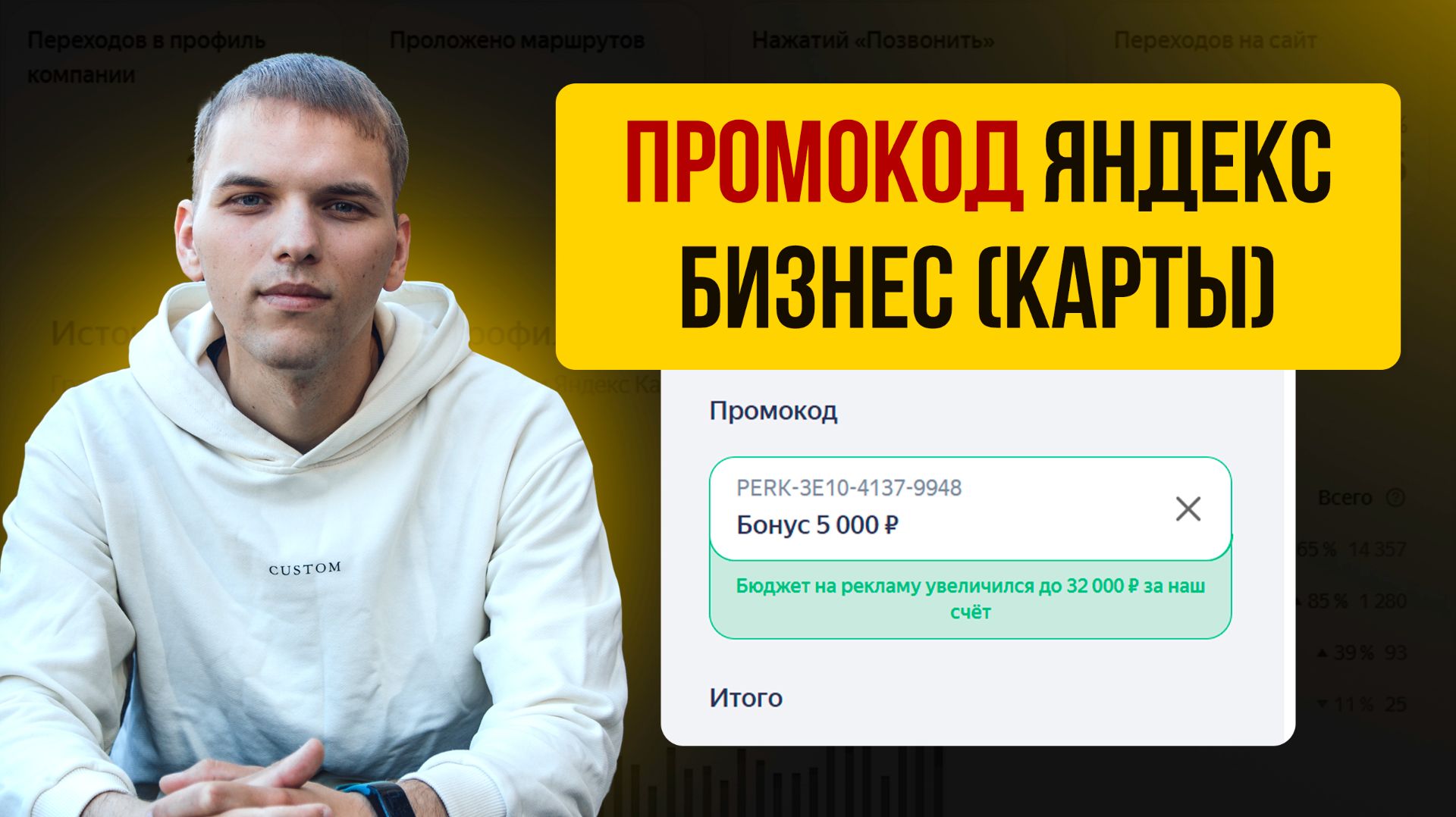 Промокод Яндекс Бизнес. Получить промокод Яндекс Бизнес