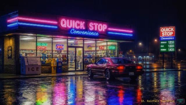 🌧️ A Rainy Stop Somewhere in Illinois ｜ 1985 Synthwave Mix