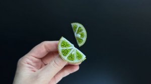 Броши ручной работы из бисера. Дольки цитруса из бисера. Лимон, лайм, апельсин из бисера
