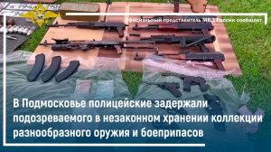 Полицейские задержали подозреваемого в незаконном хранении разнообразного оружия и боеприпасов