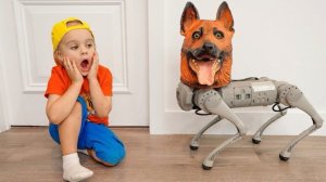 🍿 Крис хочет завести домашнее животное и играет с собакой-роботом