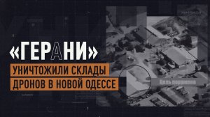 Минобороны показало кадры удара «Геранью» по логистическому центру БПЛА под Новой Одессой
