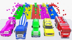 Сборка машинок. Игры с разноцветными шариками. Игрушки для детей. Игрушки радужные машинки.