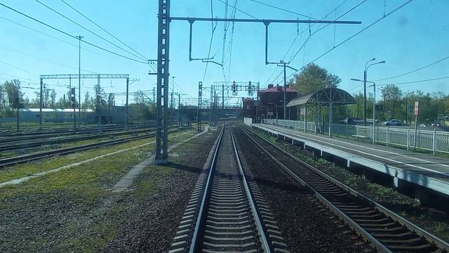 Пл. Фарфоровская - СПб-Московский: обзор из хвостового вагона