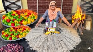 Бабушка Готовит Огромную Порцию Стеклянной Лапши в Деревне 🍜 АСМР Звуки Готовки