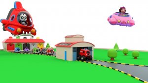 Превращение игрушечных машинок в машины-монстры от Пинки и Панды - Мультимки для детей