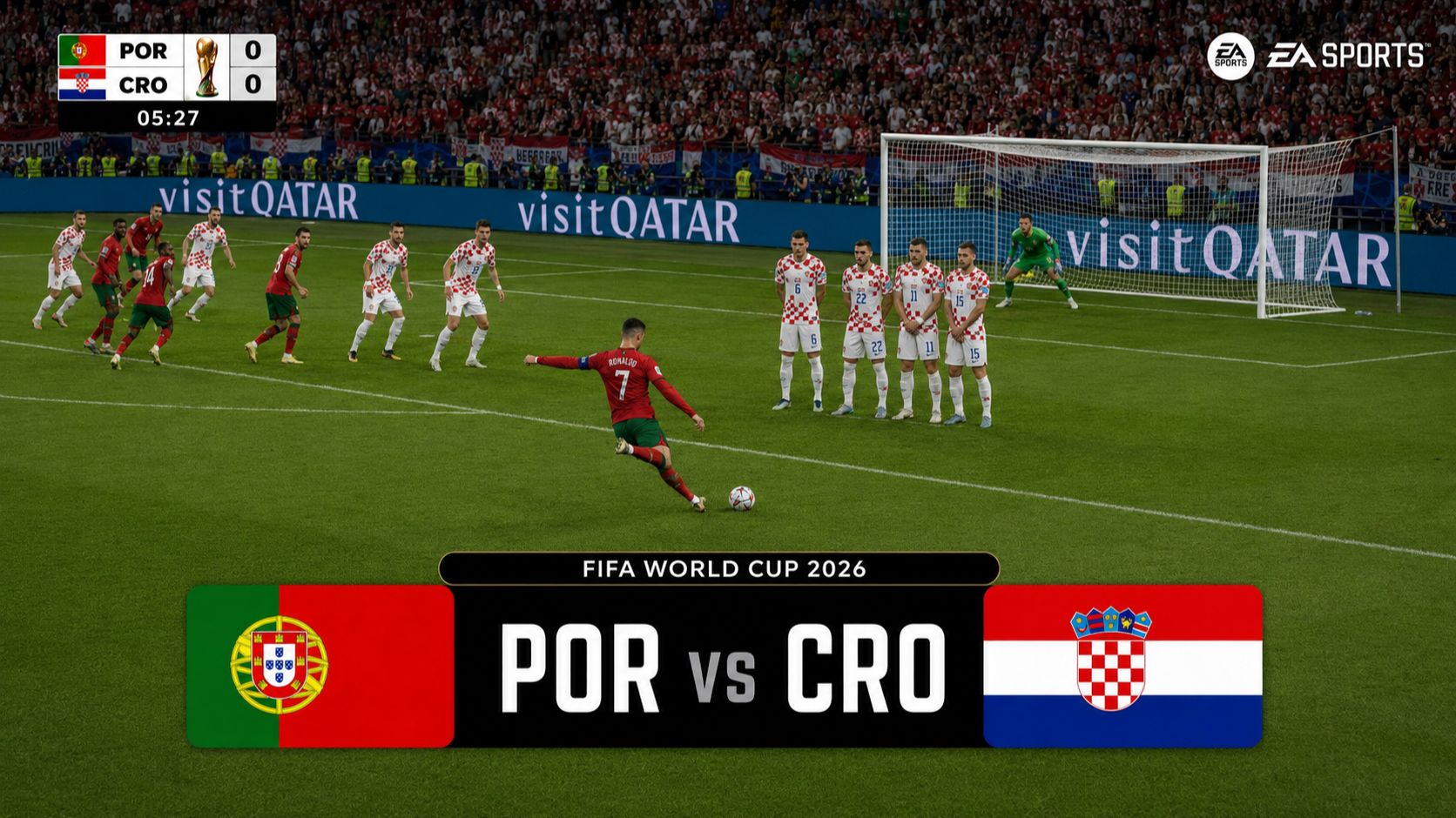 Португалия — Хорватия | FIFA World Cup 2026 | WC26 Football Match | FC26 Gameplay смотреть онлайн