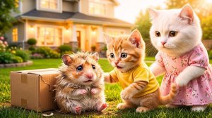 Бездомный хомяк расплакался... Рыжий котенок меняет его жизнь!🐹💔🏡✨