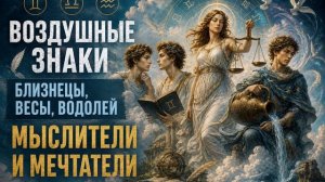 💨 Воздушные знаки — Близнецы, Весы, Водолей. Мыслители и мечтатели.?