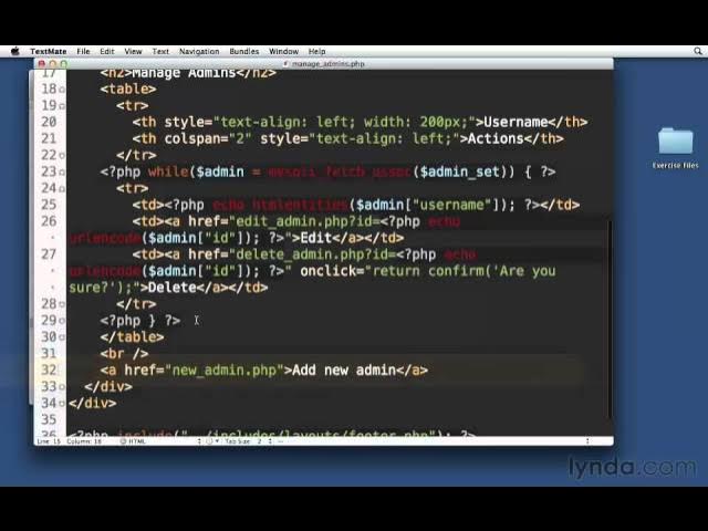 123 CRUD для админов (Lynda.com) Изучаем php смотреть онлайн