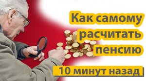 Новости сегодня. Как самому рассчитать пенсию. Простая формула