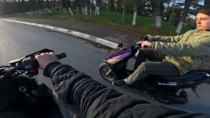 Suzuki ZZ Inch Up Sport (Тюнинг) VS Китайский мопед 150сс (сток)
