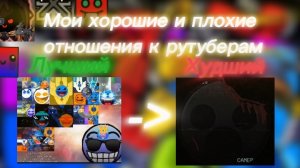 Мои хорошие и плохие отношения к Рутуберам #Гд лица #топ