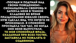 Свекровь ЗАПЕРЛА меня в кладовке на даче, чтобы | Истории из жизни | Женские истории | Аудиорассказ