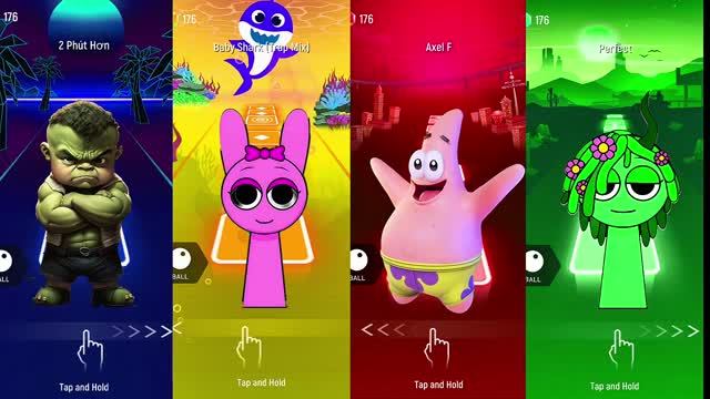 Любимые мультяшки зажигают под COFFIN DANCE на музыкальных плитках Tiles Hop: EDM Rush! 🧸🎨🎵🕺🔥 смотреть онлайн