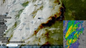 Развитие конвективного монстра над Беларусью. Вид со спутника 01.07.2026
