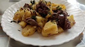 Жареная картошка с печенью. Рецепт второго блюда на обед