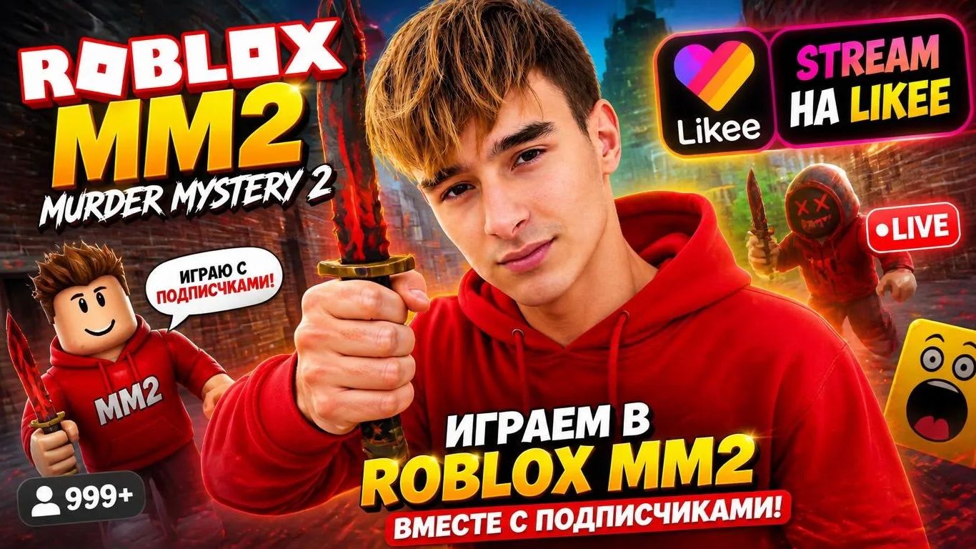Роблокс ММ2 - Подписчики заставили меня сдаться! Артем Добрецкий стример Roblox  в Likee