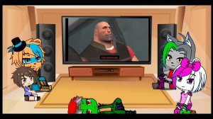 Реакция ФНАФ СБ на TF2 анимации - «pootis engage» и «pootis engage extreme»/gacha club