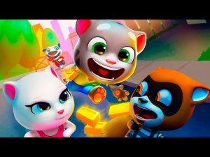 Говорящий Кот Том ЗА ЗОЛОТОМ Игровой мультфильм для детей Talking Tom и Друзья Мультик и игра видео
