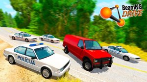 ПОЛИЦЕЙСКАЯ ПОГОНЯ ЗА ФУРГОНОМ С ПРЕСТУПНИКАМИ В BEAMNG DRIVE (BeamNG.drive погоня)