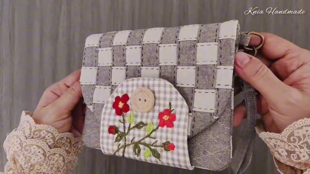 Knia Handmade Кошелек из тканого полотна ручной работы — мастер-класс по шитью с вышивкой